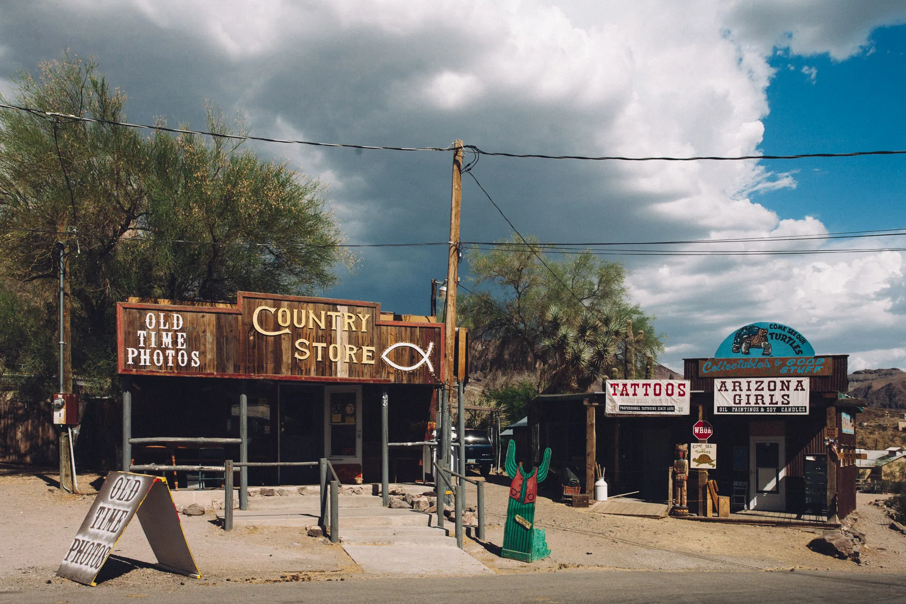 The Country Store and old storefronts in Oatman