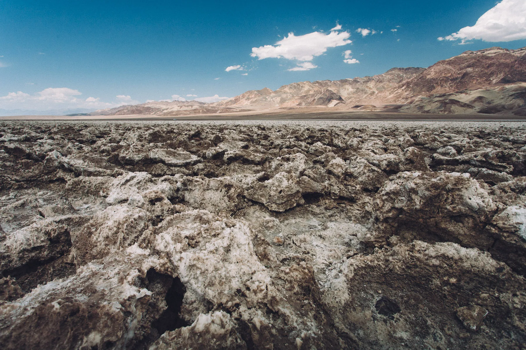 The jagged salt formations of the Devil's Golf Course