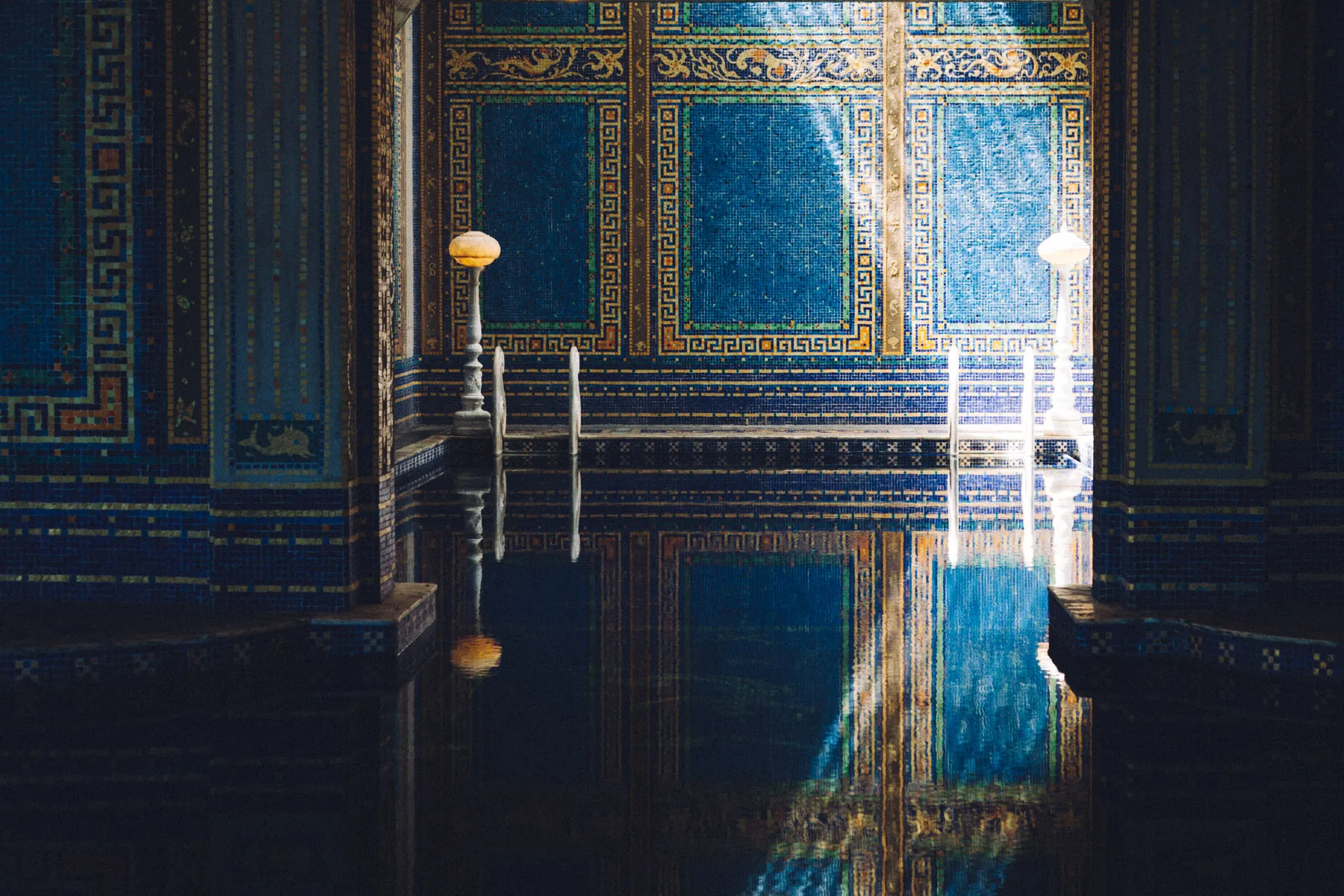 Light falling into the Roman Pool through a window
