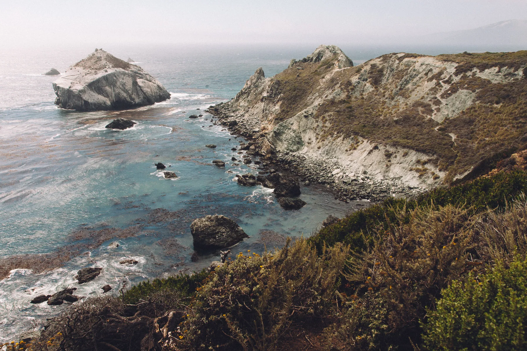 San Martin Rock off the rugged point