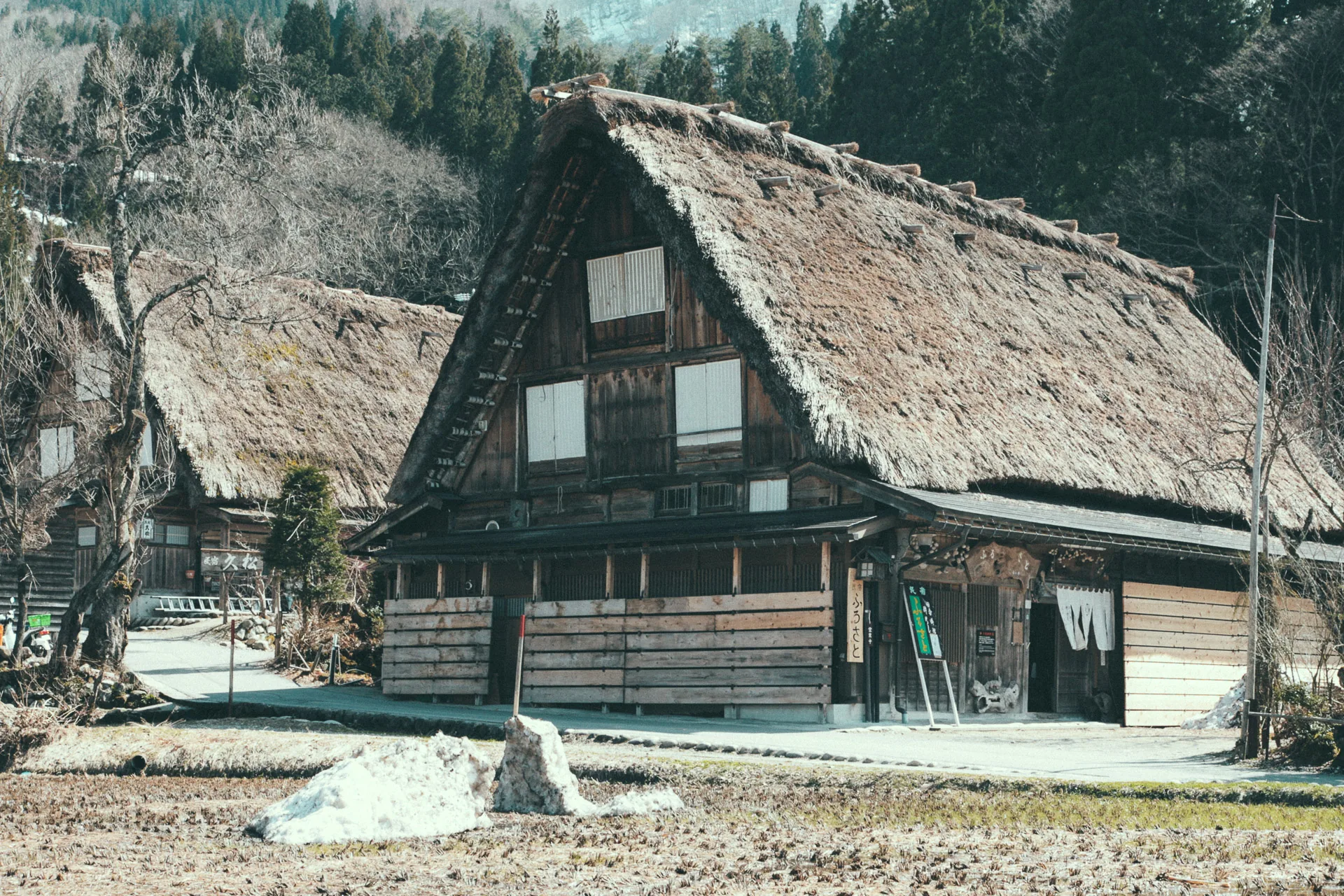 A farmhouse and its steep thatched roof