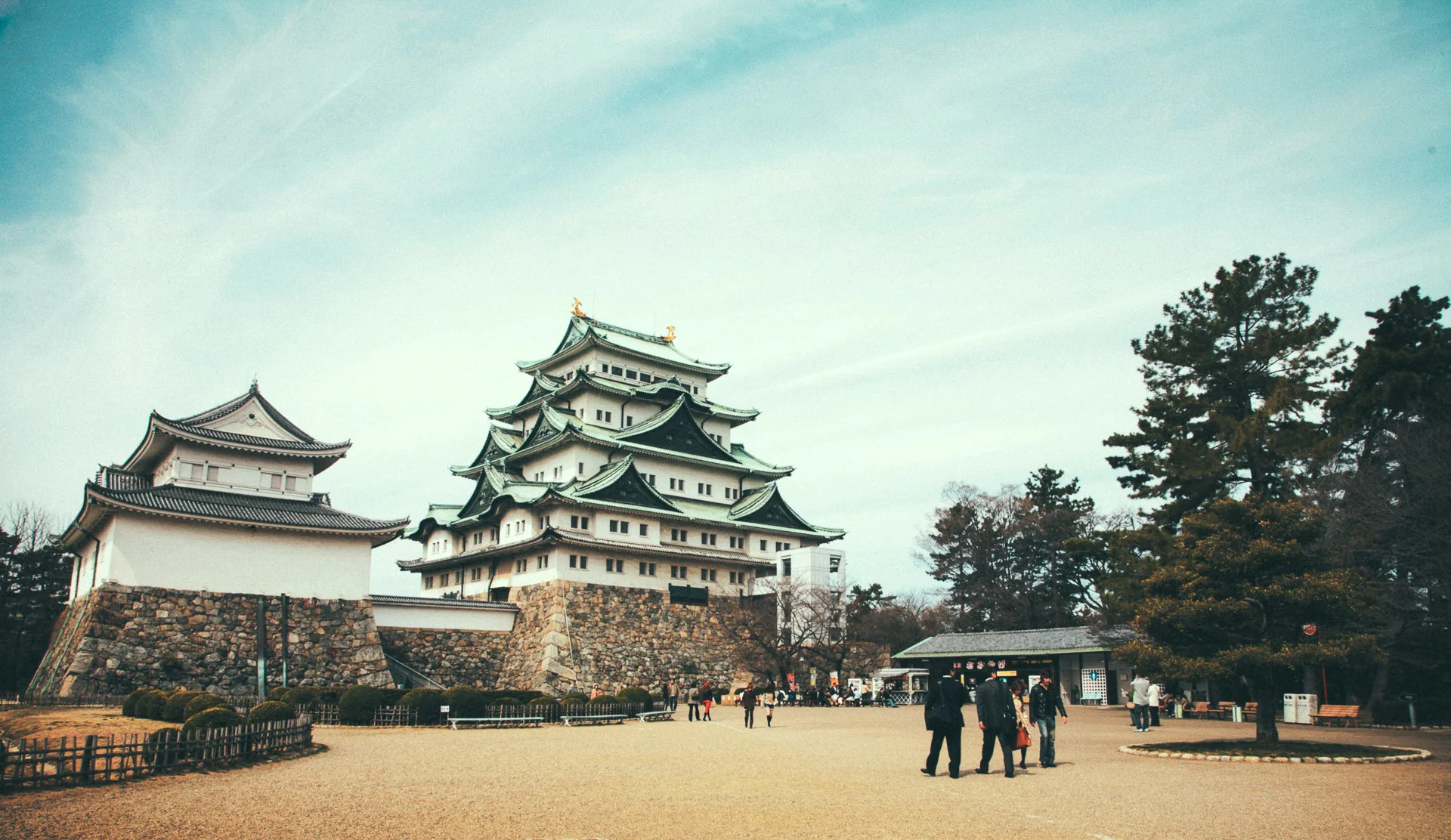 The main and small donjons across the courtyard