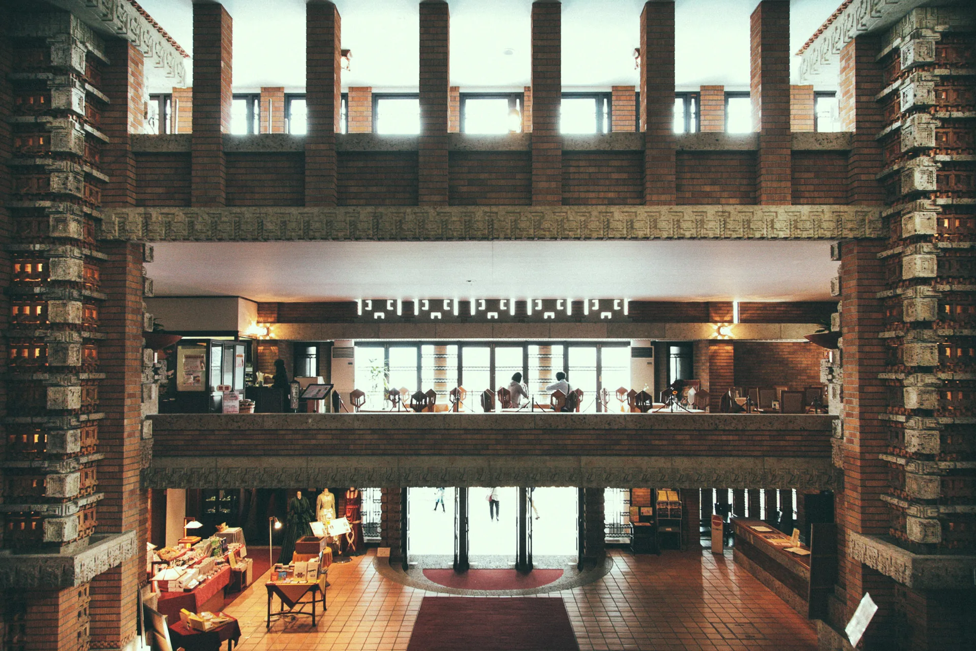 The lobby of Frank Lloyd Wright's Imperial Hotel