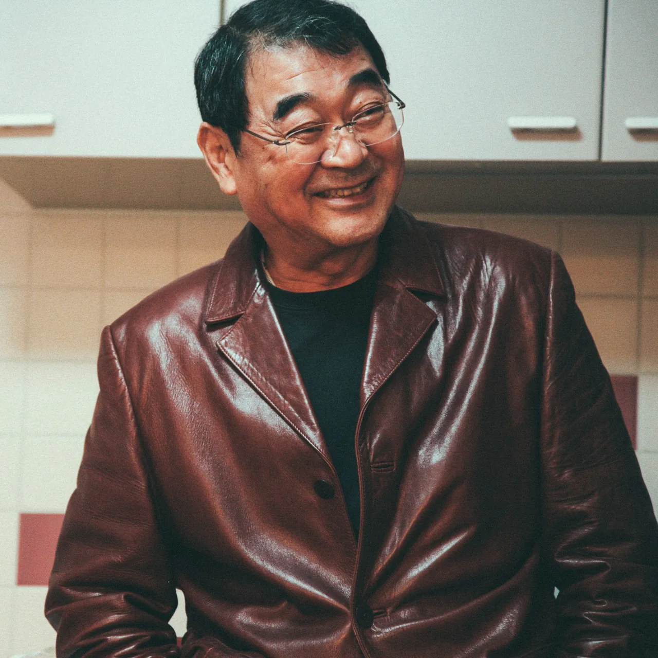 Masao smiling at the unagi restaurant