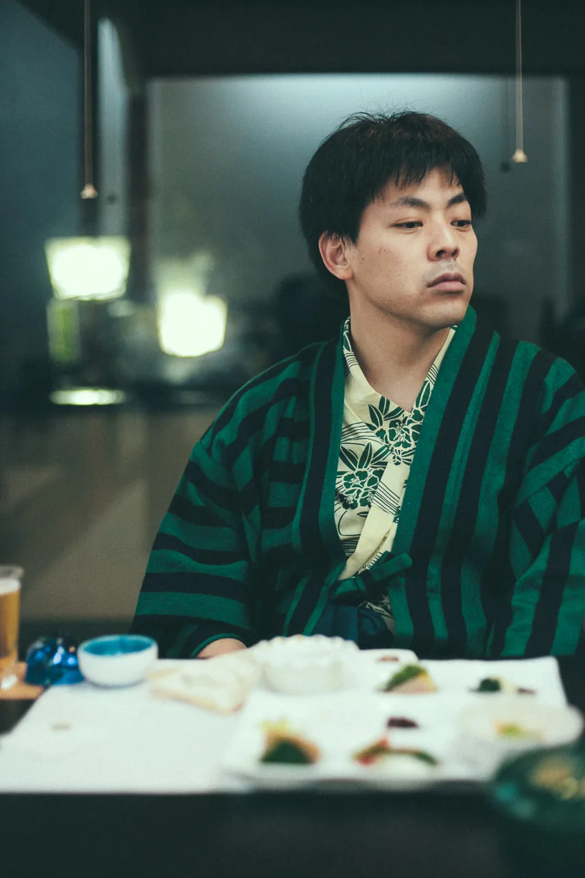 Jutaro at the dinner table