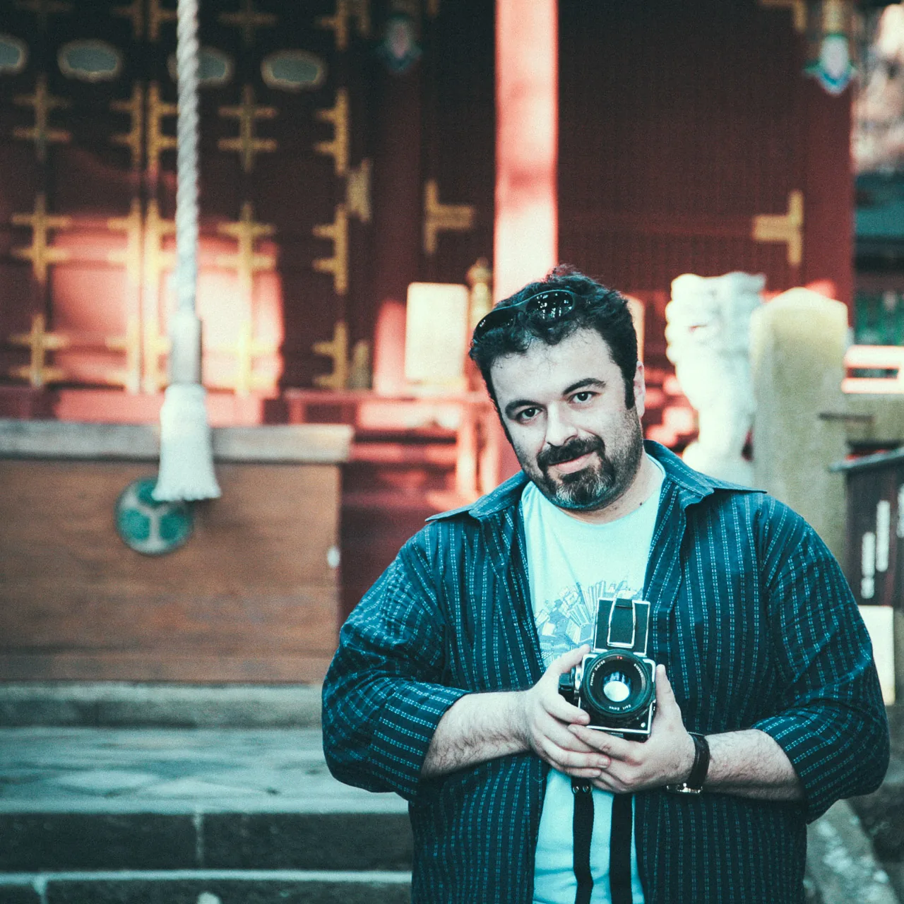 Me with my camera at the temple
