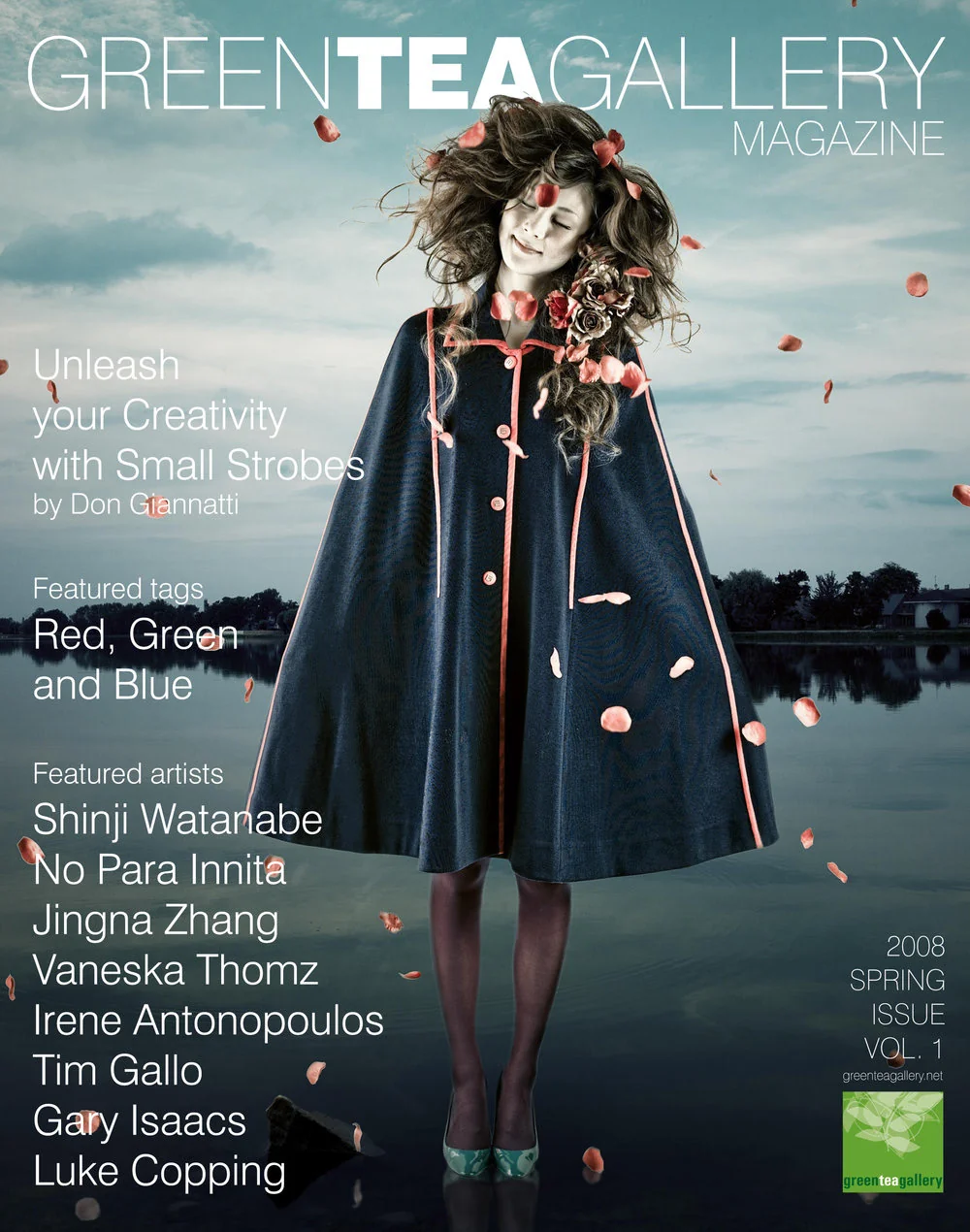 The cover of the first issue of Green Tea Gallery Magazine, spring 2008