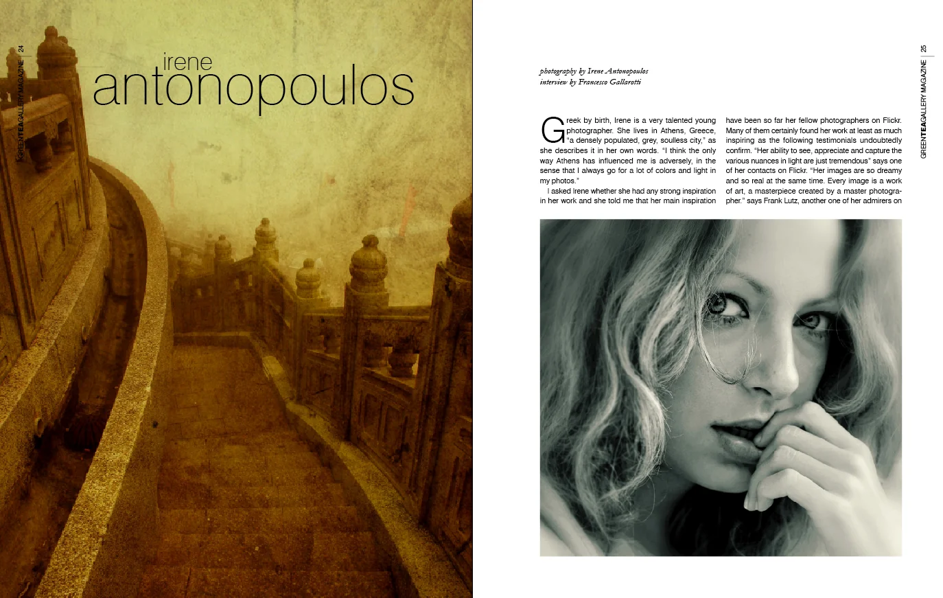 The Irene Antonopoulos spread from Green Tea Gallery Magazine