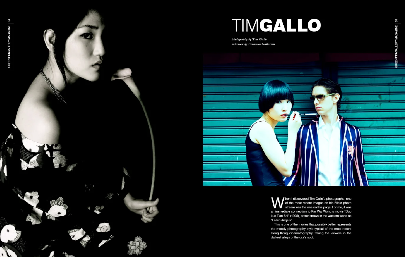 The Tim Gallo spread from Green Tea Gallery Magazine