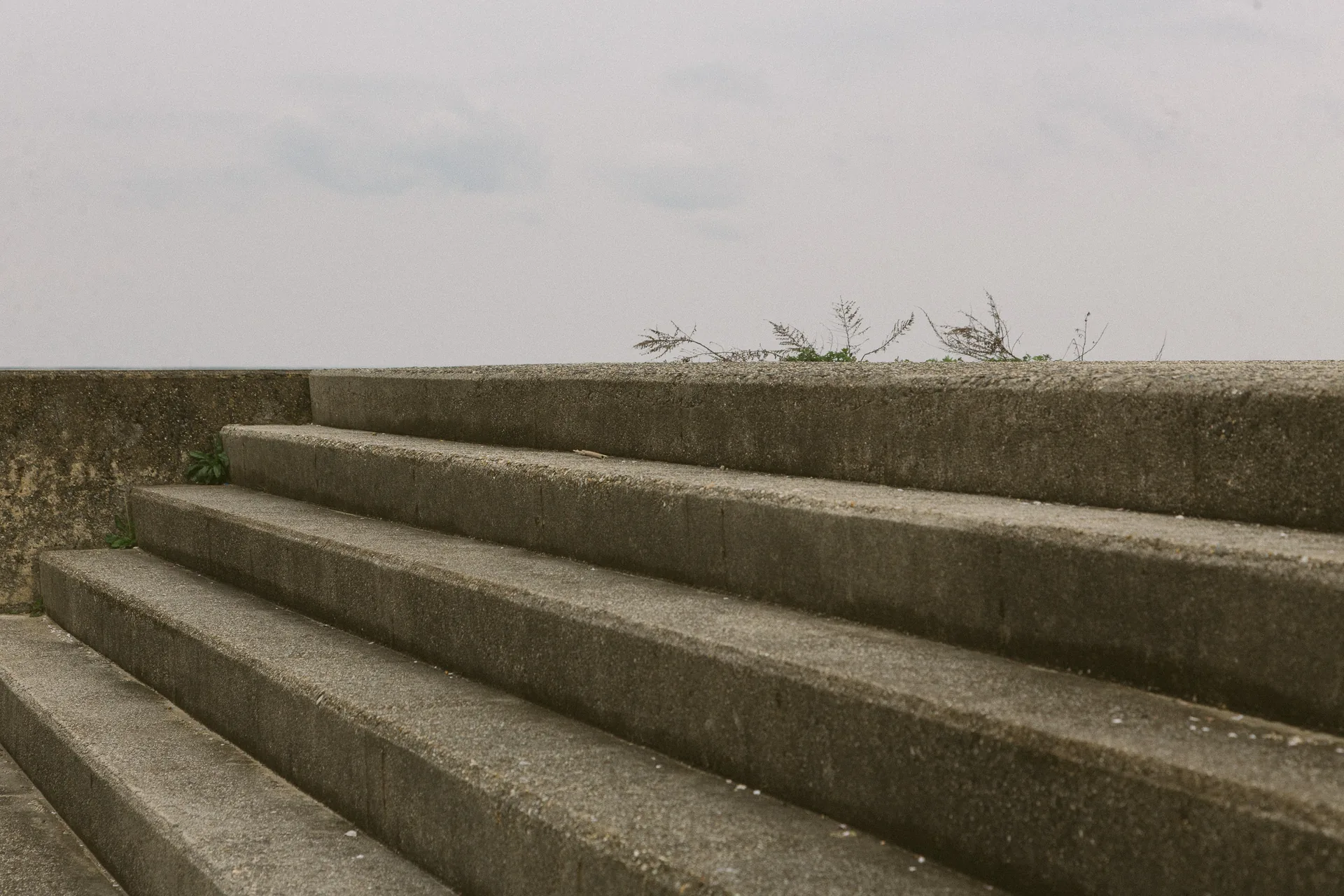 Concrete steps rising to nowhere